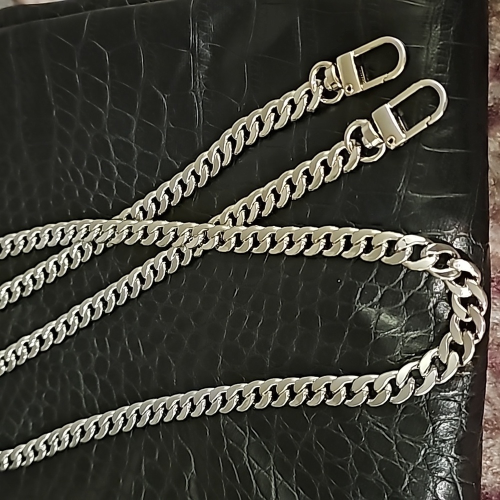 New chain strap, silver, 47inch